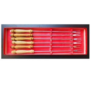 Set of 6 fondue forks